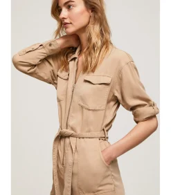 Pepe Jeans Dames jumpsuit Jeans Lola beige Hot