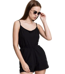 Urban Classics Dames jumpsuits grote maten Short Spaghetti black New