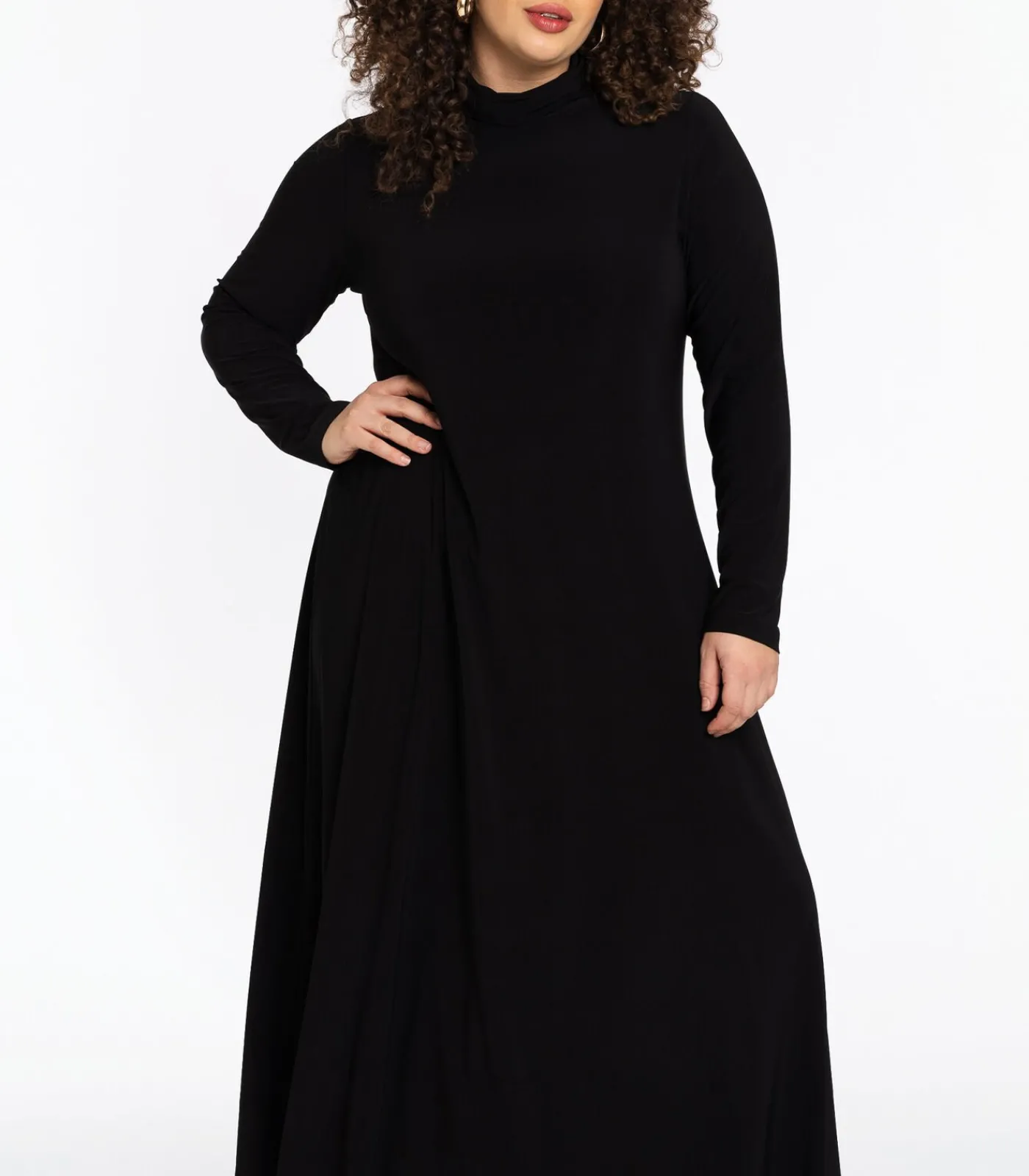 YOEK Dames Jurk lange mouwen black Sale