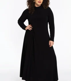 YOEK Dames Jurk lange mouwen black Sale
