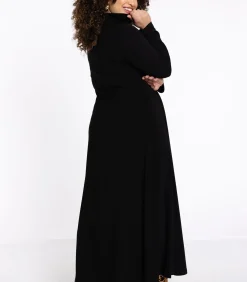 YOEK Dames Jurk lange mouwen black Sale