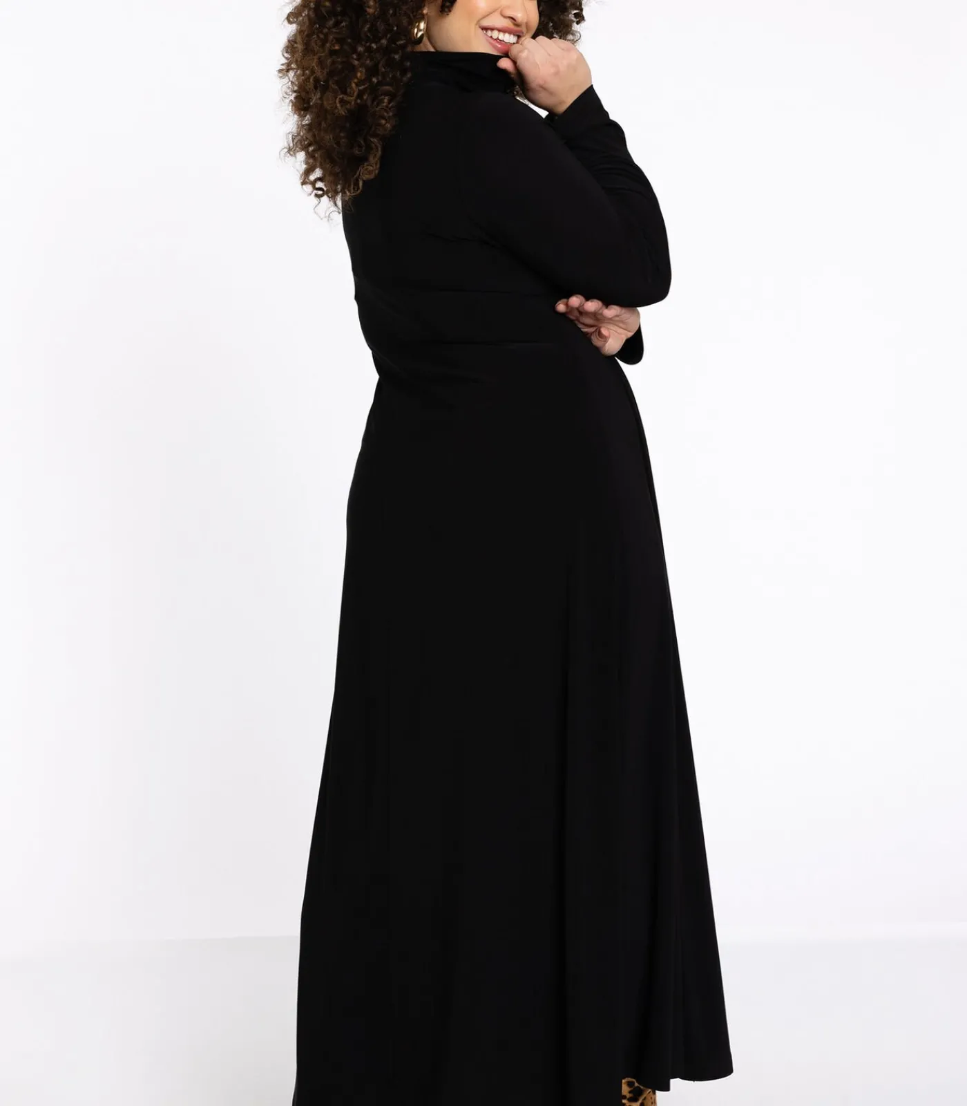 YOEK Dames Jurk lange mouwen black Sale