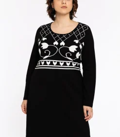YOEK Dames Jurk met lange mouwen black Hot