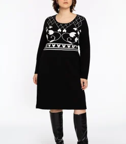 YOEK Dames Jurk met lange mouwen black Hot