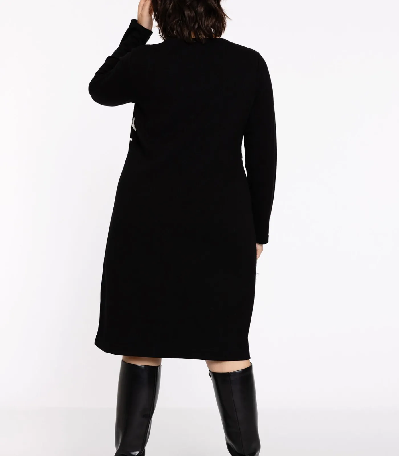 YOEK Dames Jurk met lange mouwen black Hot