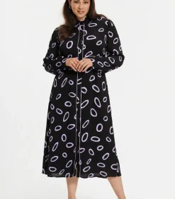 YOEK Dames Jurk print black Best