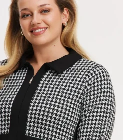 YOEK Dames Jurk print black Clearance