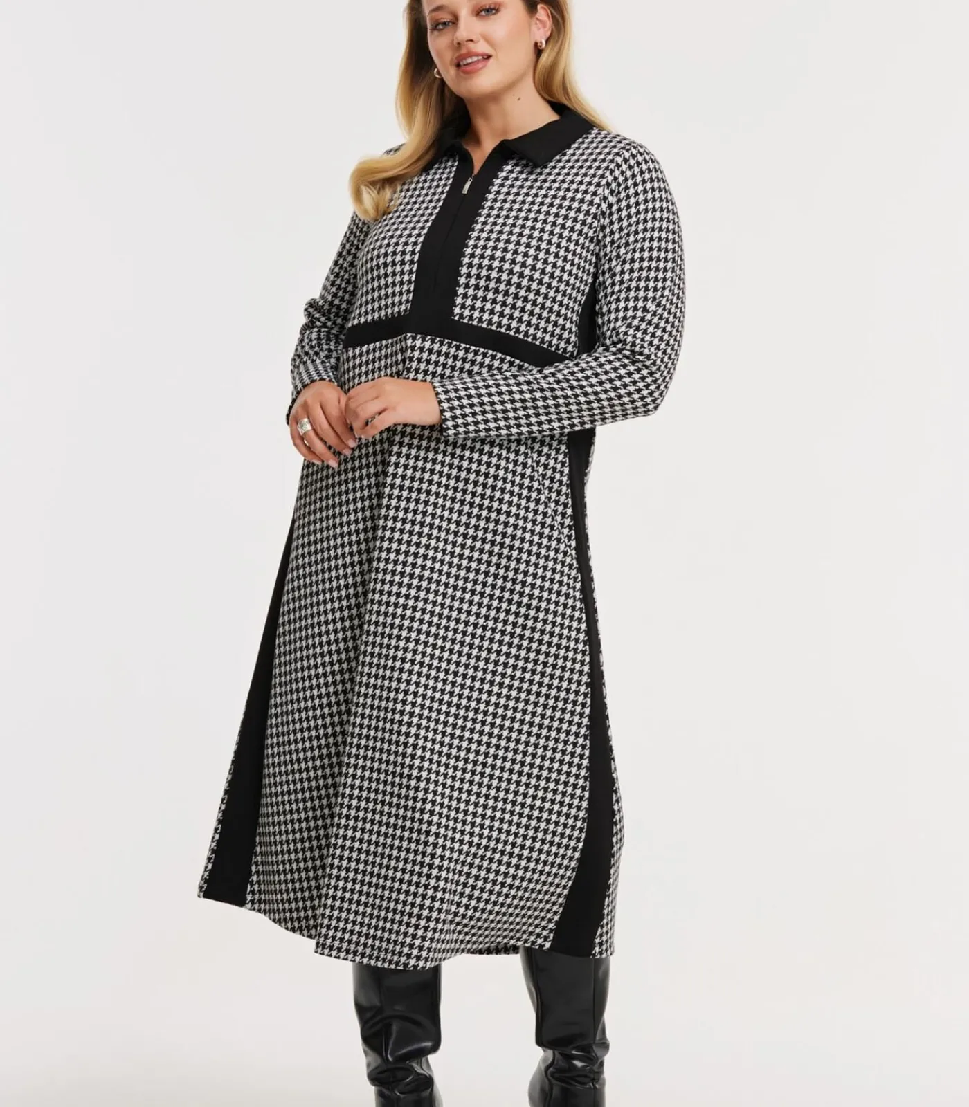 YOEK Dames Jurk print black Clearance