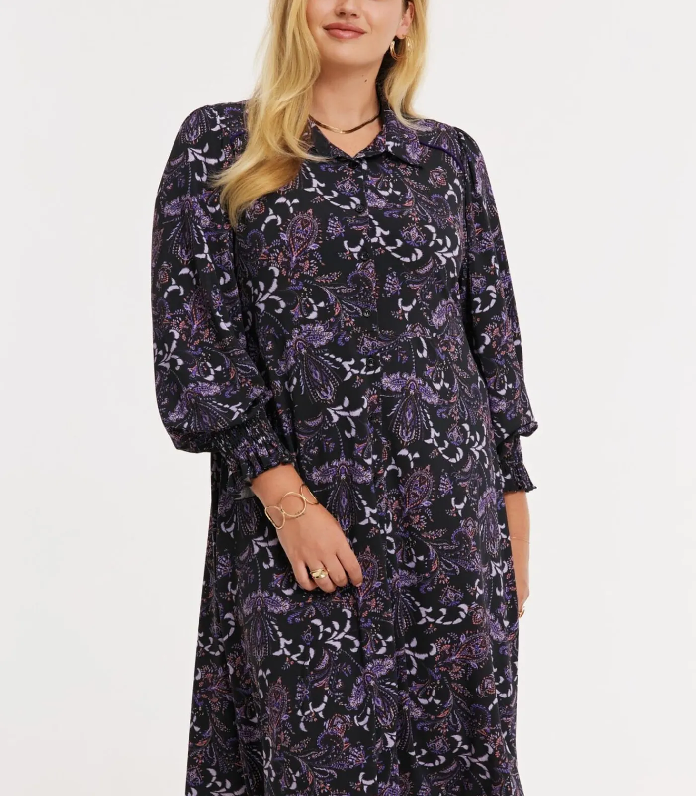 YOEK Dames Jurk print purple Sale