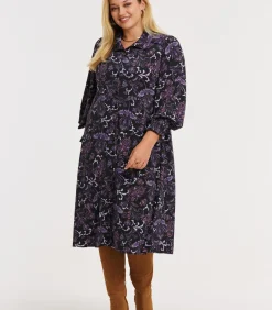 YOEK Dames Jurk print purple Sale
