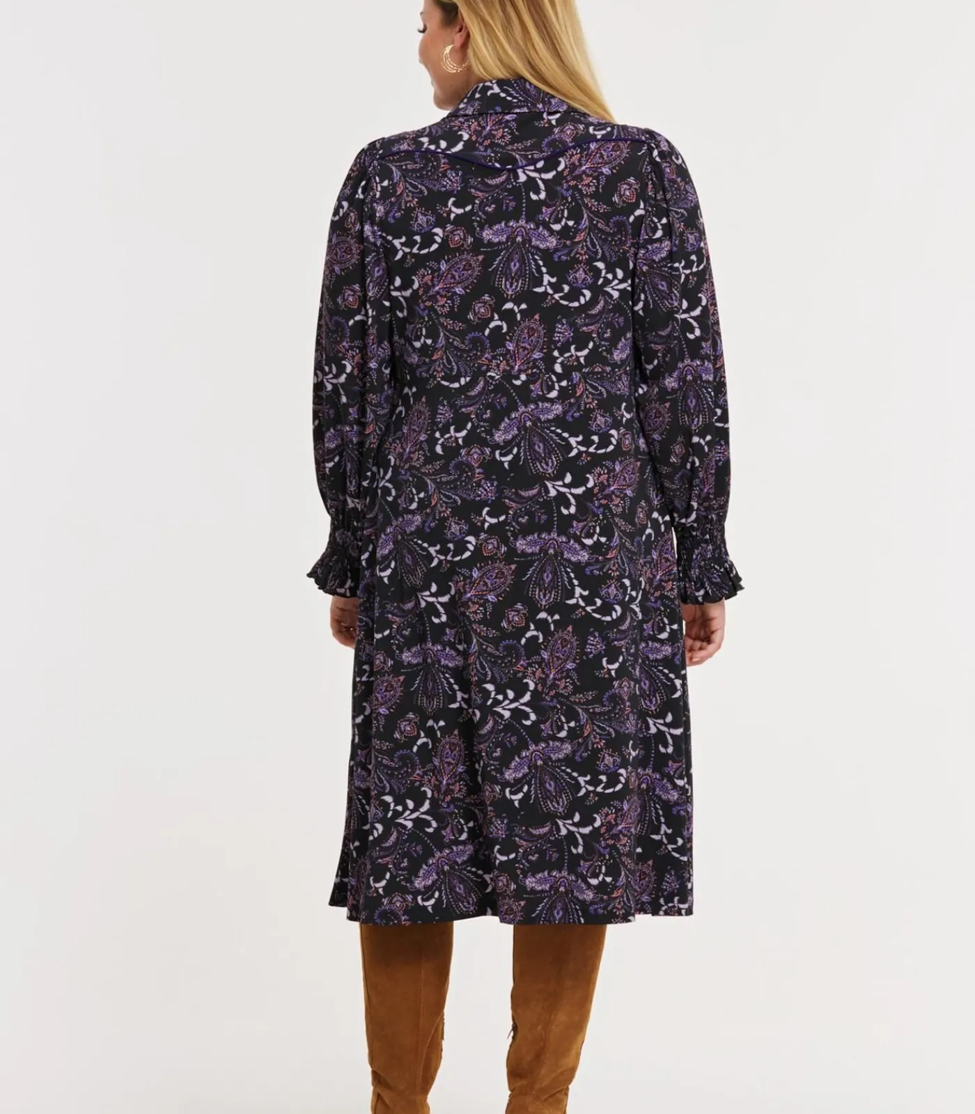 YOEK Dames Jurk print purple Sale