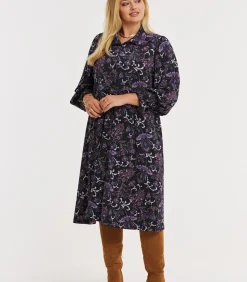 YOEK Dames Jurk print purple Sale