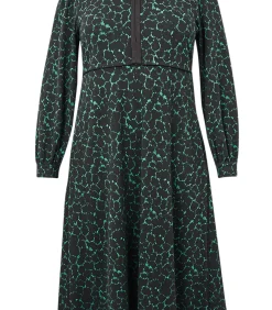 YOEK Dames Jurk print green Best