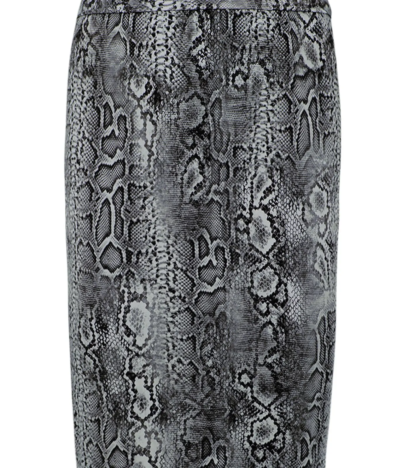 YOEK Dames Kokerrok met slangenprint gray New