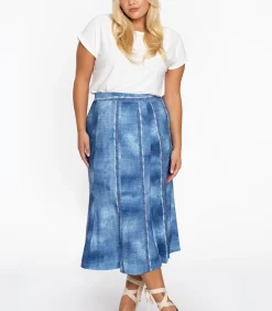 YOEK Dames Rok print blue Clearance