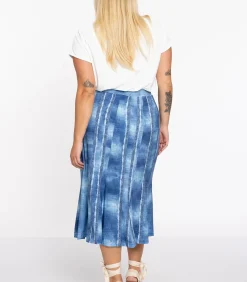 YOEK Dames Rok print blue Clearance