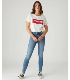 Wrangler Dames skinny jeans blue Online