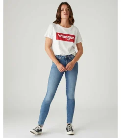 Wrangler Dames skinny jeans blue Online
