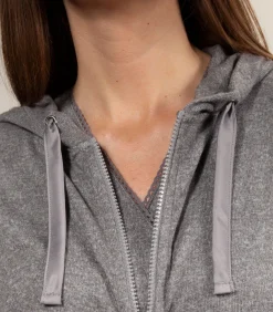 ISOTONER Dames sweatshirt met capuchon Heather grijs gray