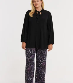YOEK Dames Tuniek met lange mouwen black Sale