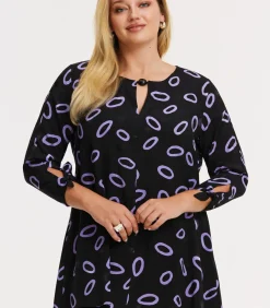 YOEK Dames Tuniek print black New