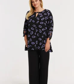 YOEK Dames Tuniek print black New