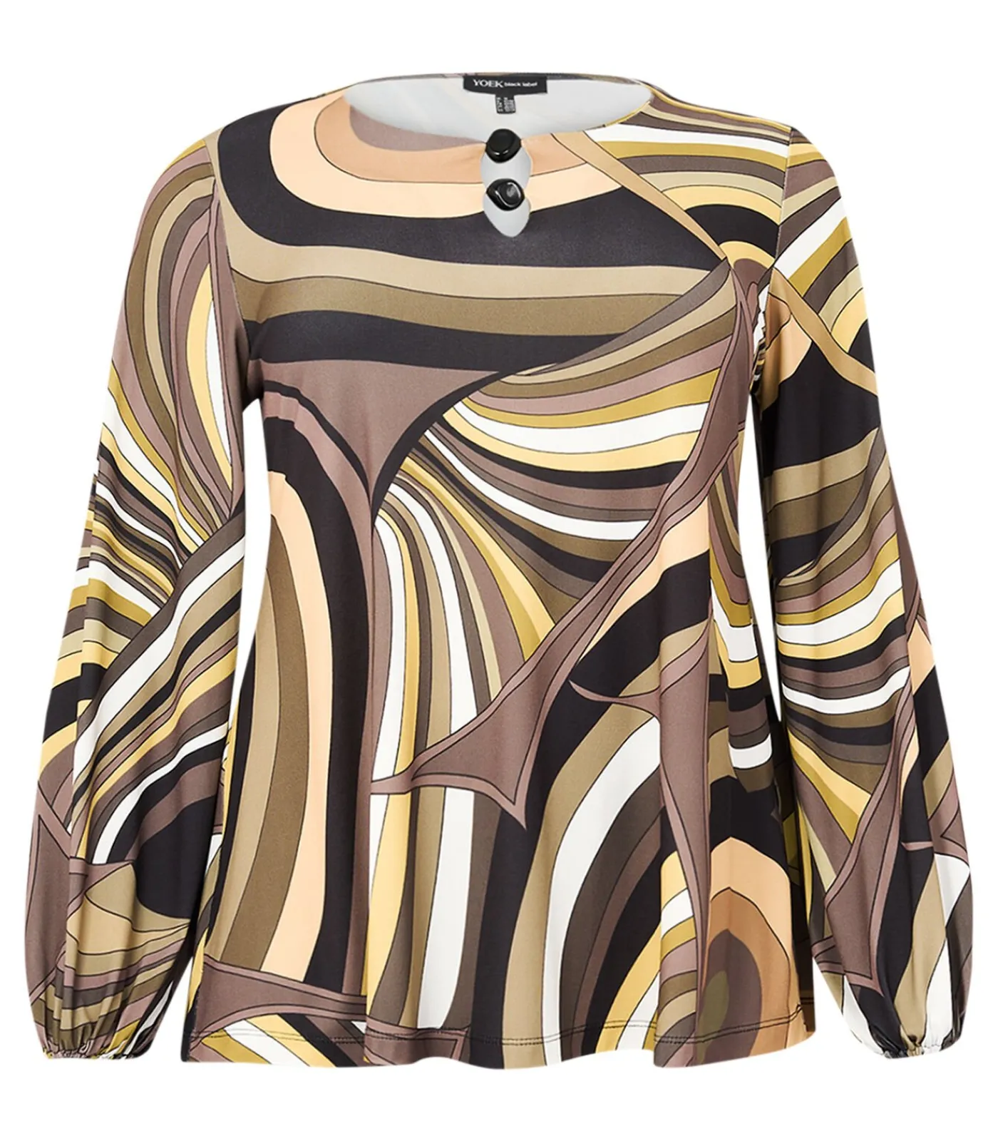 YOEK Dames Tuniek print lightGreen Clearance