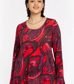 YOEK Dames Tuniek wijde pasvorm red Sale