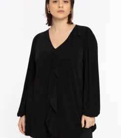 YOEK Dames Tuniek wijde pasvorm black