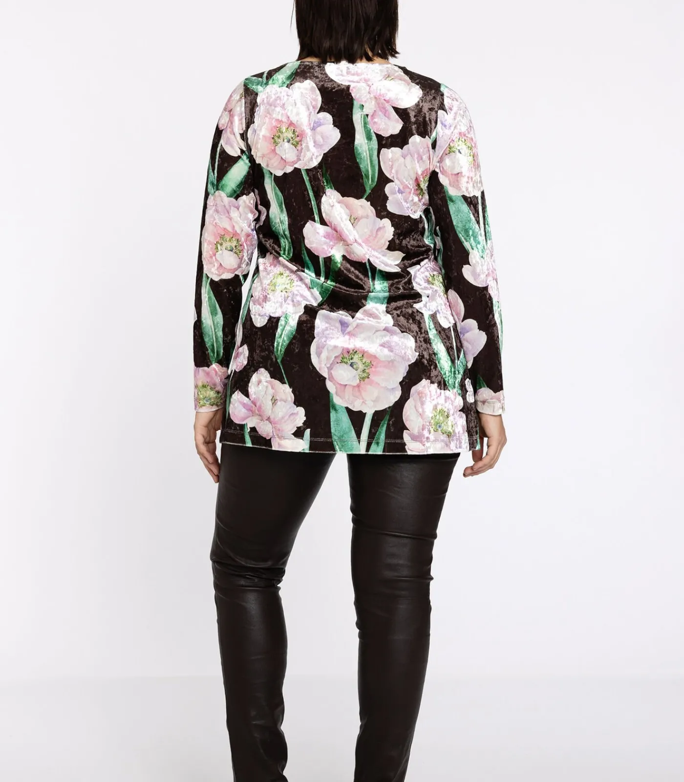 YOEK Dames Tuniek wijde pasvorm brown New