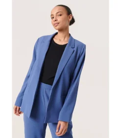 Soaked in Luxury Damesblazer met lange mouwen Shirley blue Sale
