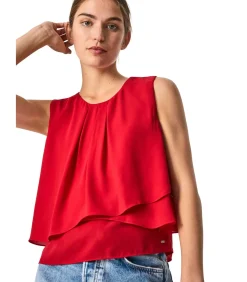 Pepe Jeans Damesblouse Imma red Clearance