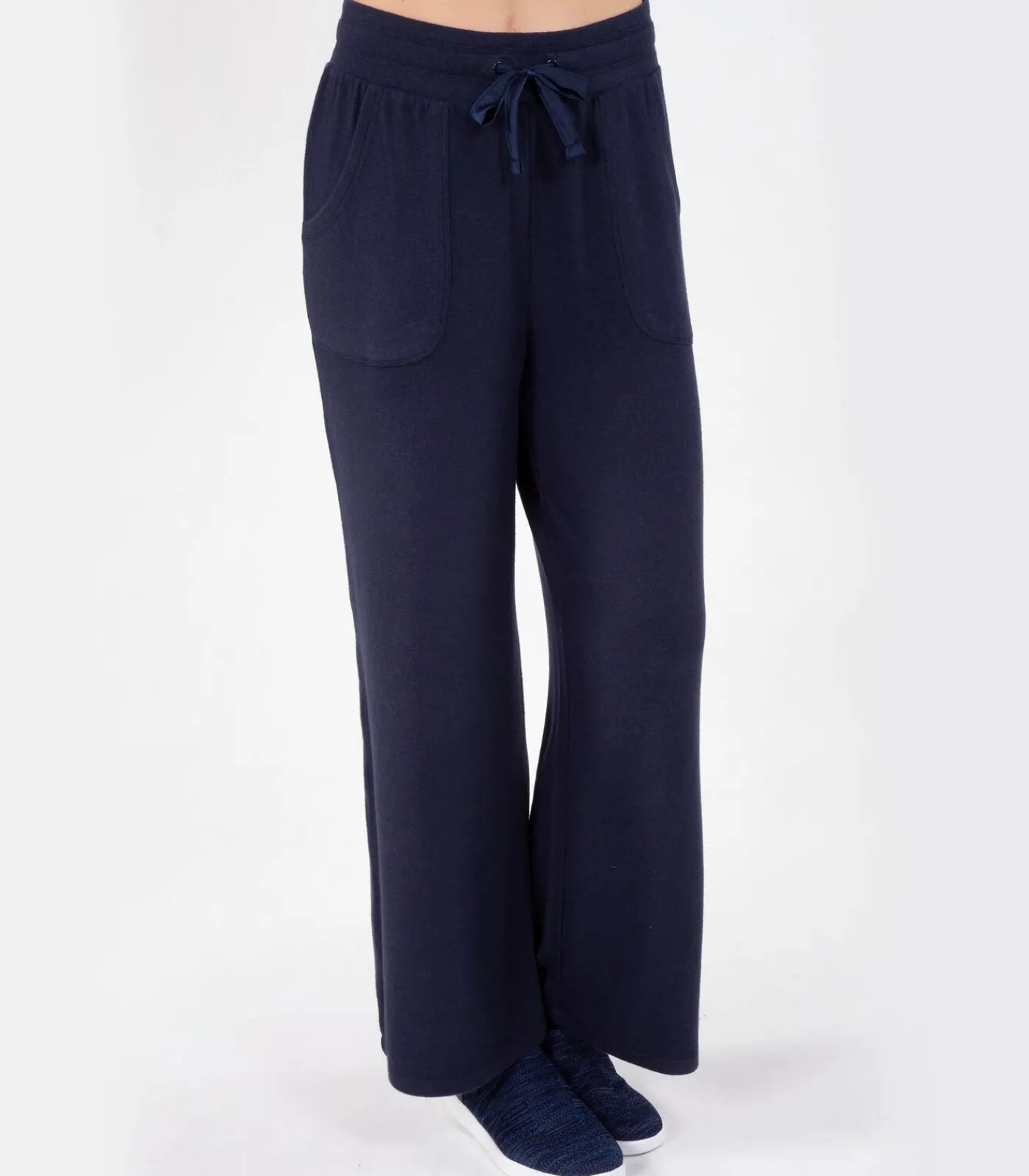 ISOTONER Damesbroek met wijde pijpen Navy navyBlue Hot