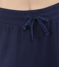ISOTONER Damesbroek met wijde pijpen Navy navyBlue Hot