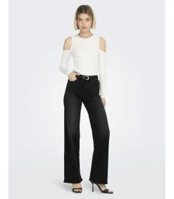 Only Damesjeans met hoge taille Madison black Sale