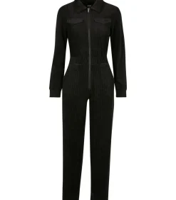 Urban Classics Damesjumpsuit in corduroy GT black