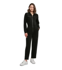 Urban Classics Damesjumpsuit in corduroy GT black