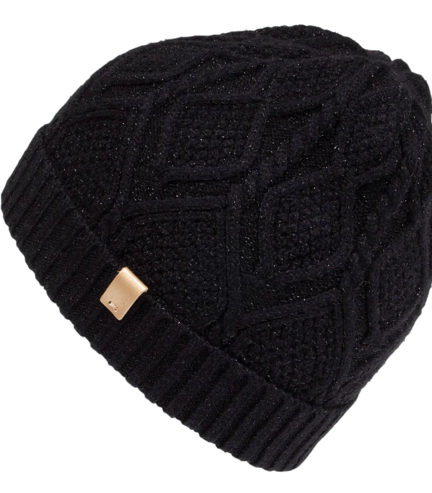 ISOTONER Damespet Soft Touch lurex mesh Zwart black Best