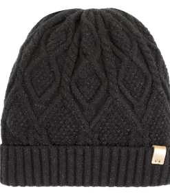 ISOTONER Damespet Soft Touch lurex mesh Zwart black Best