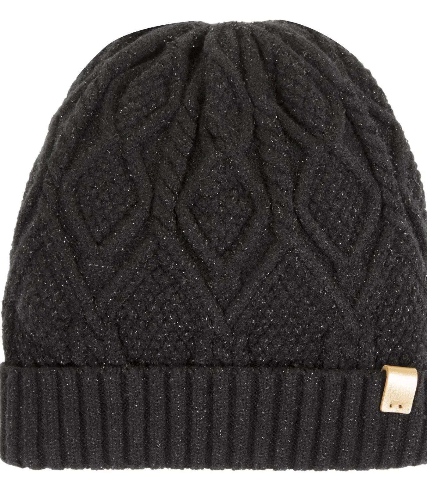 ISOTONER Damespet Soft Touch lurex mesh Zwart black Best