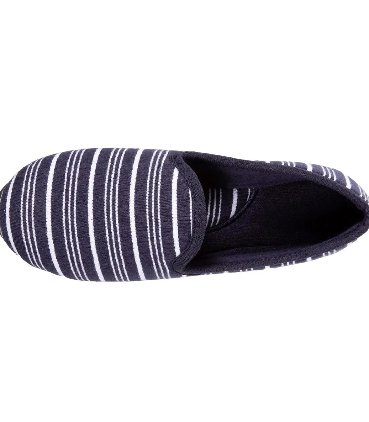 ISOTONER Damesslippers charentaise Gestreept navyBlue Hot