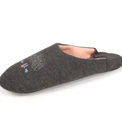 ISOTONER Damesslippers Grijs Zomervibes darkGrey New