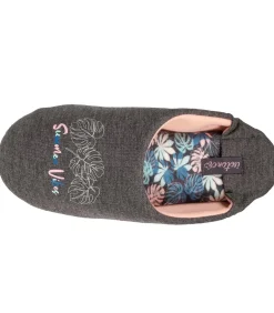 ISOTONER Damesslippers Grijs Zomervibes darkGrey New