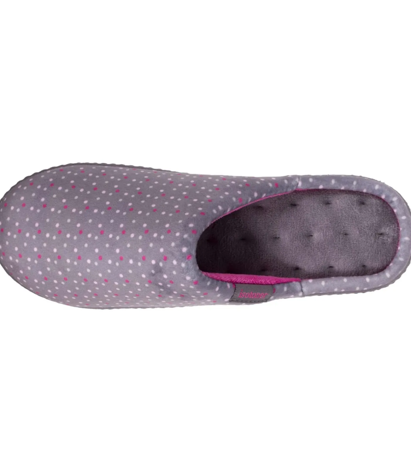 ISOTONER Damesslippers Pois Violet black Best