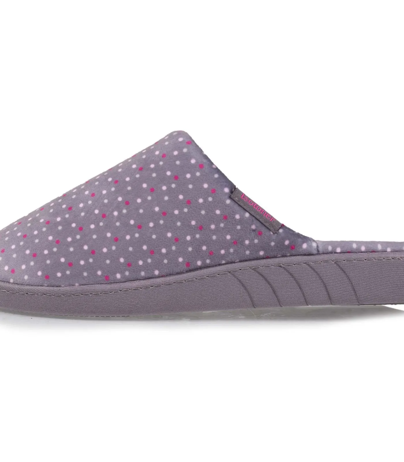 ISOTONER Damesslippers Pois Violet black Best