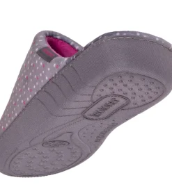 ISOTONER Damesslippers Pois Violet black Best