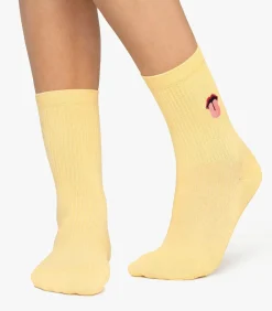 Jimmy Lion Damessokken Mouth yellow Online