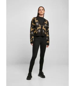 Urban Classics Damesvest oversized christmas (GT) black Outlet