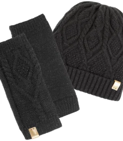 ISOTONER Dameswanten Soft Touch lurex mesh Zwart black Sale