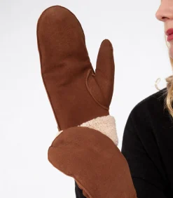 ISOTONER Dameswanten van cognac imitatiebontleder brown Sale